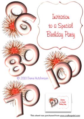 70 to 100 Pink Birthday