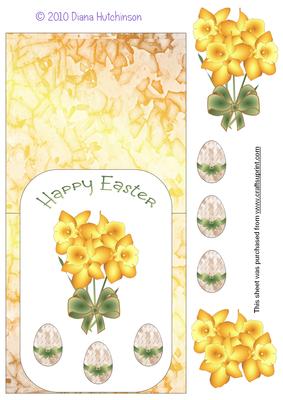 Easter Daffodils and Eggs