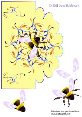 A5 Bumble Bee Card Front