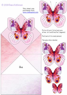 Pink Butterfly Diamond Top