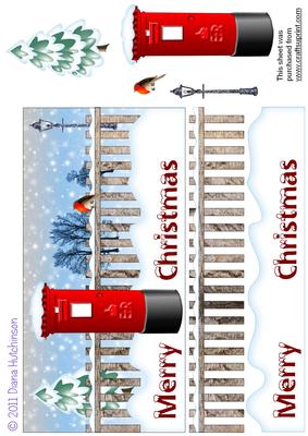 Postbox by Fence Dl Card Front