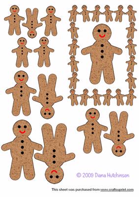 Gingerbread Men Toppers