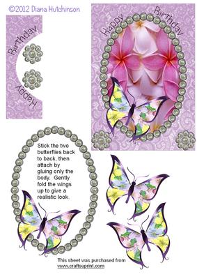 Birthday Butterfly Card Front