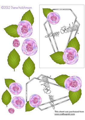 Art Deco Frame and Flowers