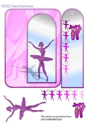 Ballerina Card Front and Bookmark