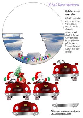 Santa's Car No Hole Rocker