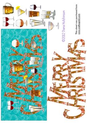 Boozy Christmas Dl Card Front