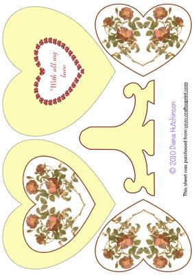 Love Roses Plate Card