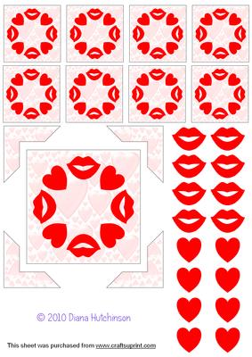 Hugs and Kisses Tea Bag Tiles