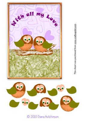 Valentine Birds Step by Step