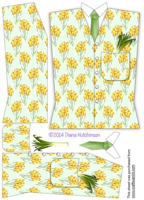 Daffodil Waistcoat Card Front