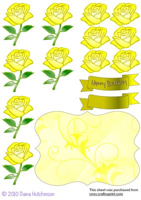 Yellow Rose Toppers