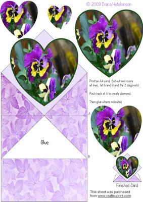 Pansies Heart Diamond Top