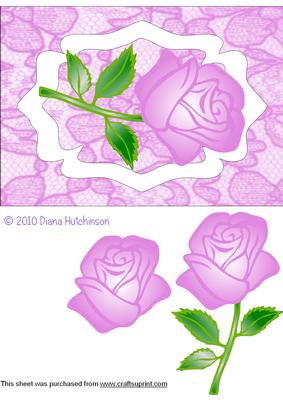 A5 Rose on Lace