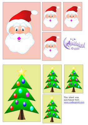 Santa and Christmas Tree Toppers