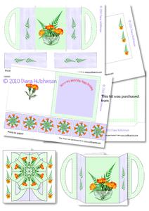 D-front Gate Fold Carnations