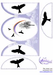 Red Kites Silhouette Gate Fold