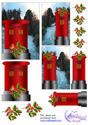 Postbox and Robins 3D Toppers