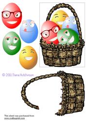Smiley Eggs in a Basket