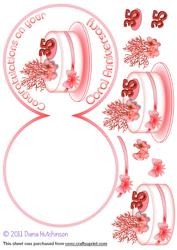 Coral Anniversary Cake