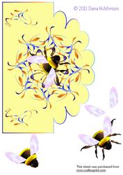 A5 Bumble Bee Card Front