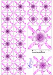 Pink Flower Tea Bag Tiles