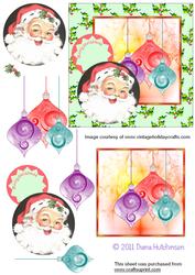 Santa Square Card Front