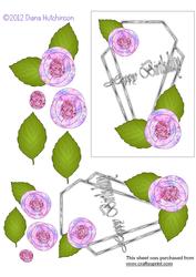 Art Deco Frame and Flowers