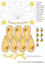 Fan with Bees Card Front