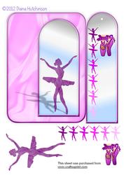 Ballerina Card Front and Bookmark