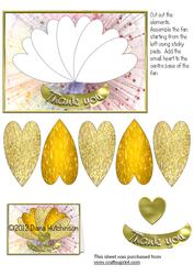 Faux Fan Golden Hearts