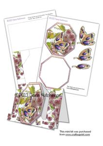 Octagonal Blossom with Butterfly
