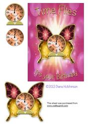 Time Flies Happy Clock