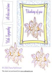 Lily Sympathy Card Front