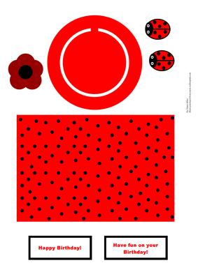 Ladybird Circle Slider Card