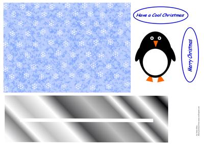 Christmas Penguin Penny Slider Sheet