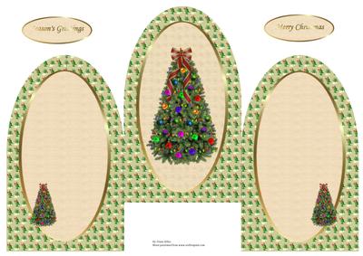 Christmas Arch Shaped Castle Card