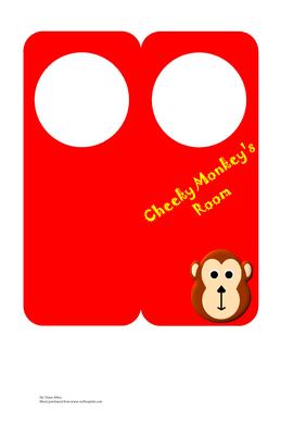 Cheeky Monkey's Room Door Hanger