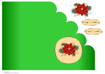 Poinsettia Christmas Card