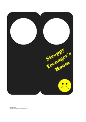 Stroppy Teenager Door Hanger