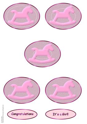 Pink Rockinghorse Two in One Pyramid Sheet