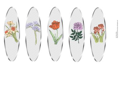 Pretty Hand Coloured Floral Bookmarks