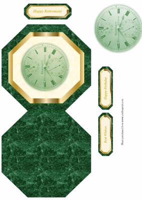 Octogon Card with Clock Face