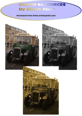 Vintage Bus in Various Colourways