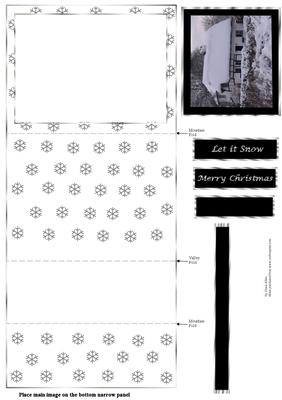 Snowy Cottage Simple Stair Stepper Card