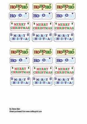 Christmas Text Toppers