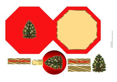 Xmas Bauble Octogon Card