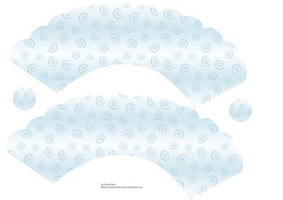 Pale Blue Cupcake Wrappers
