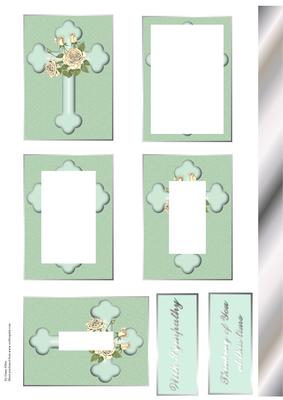 Cream Cross with Cream Roses