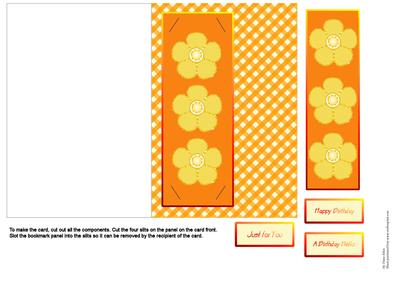 Country Daisy Quick Bookmark Card